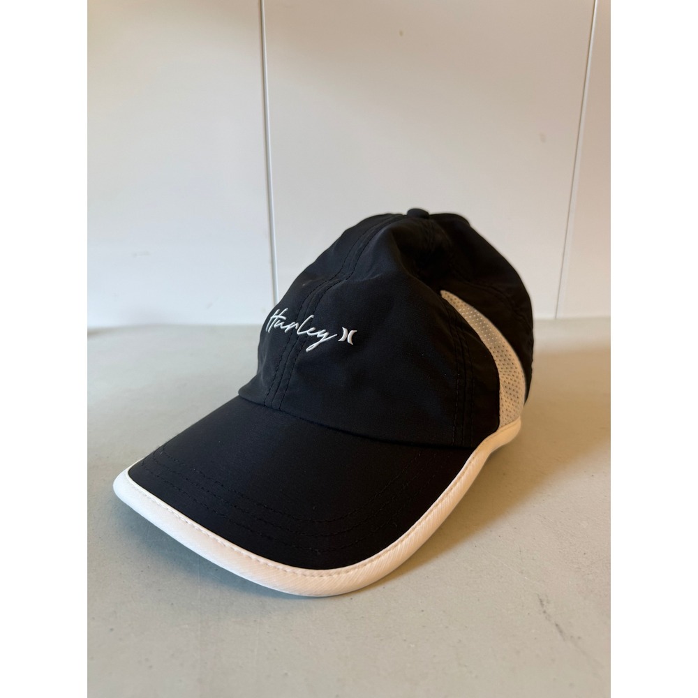 Hurley Womens Black White Mesh Performance Ponytail Baseball Hat Adjustable Cap